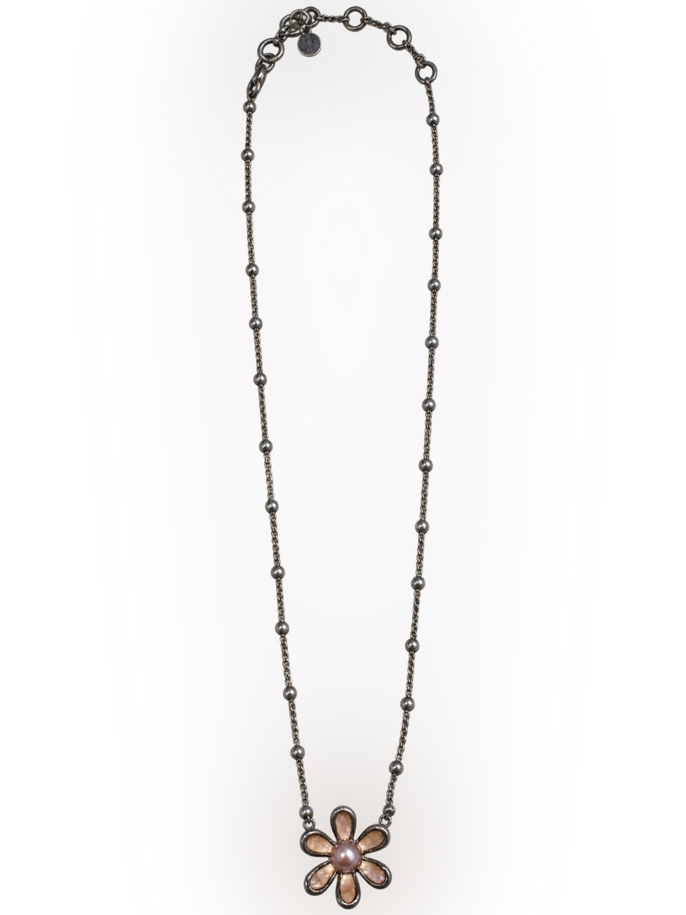 Links of London Night Time Garden Sterling Silver Pearl Flower Necklace